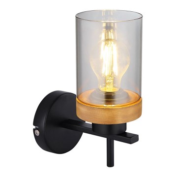 Globo - Candeeiro de parede 1xE27/40W/230V metal/madeira