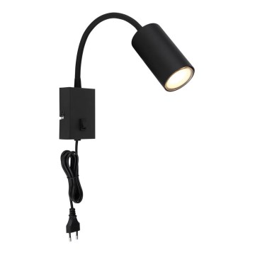 Globo - Candeeiro de parede flexível 1xGU10/25W/230V preto