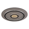 Globo - Candeeiro de teto LED dimerizável 40 W/230 V 3000–6500 K Ø 45 cm preto + controlo remoto