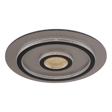 Globo - Candeeiro de teto LED dimerizável 40 W/230 V 3000–6500 K Ø 45 cm preto + controlo remoto