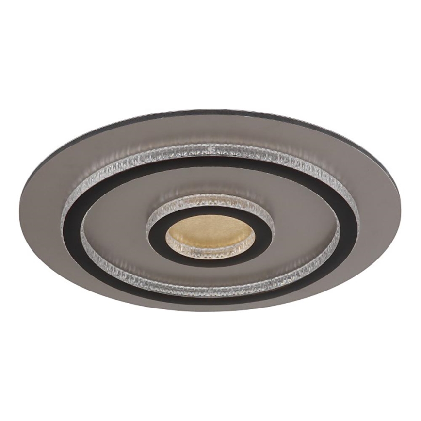 Globo - Candeeiro de teto LED dimerizável 40 W/230 V 3000–6500 K Ø 45 cm preto + controlo remoto