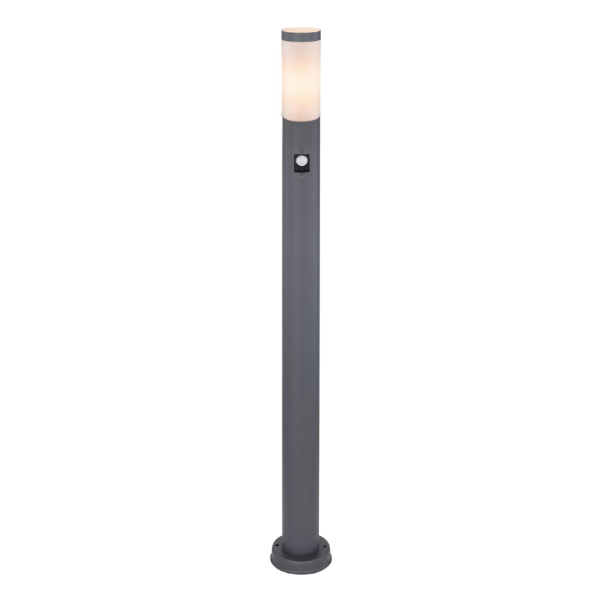 Globo - Candeeiro exterior com sensor 1xE27/15W/230V IP44 110 cm antracite