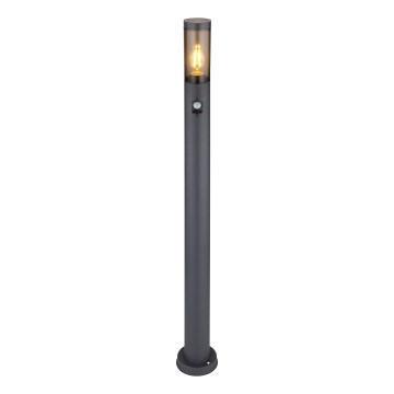 Globo - Candeeiro exterior com sensor 1xE27/15W/230V IP44 110 cm preto