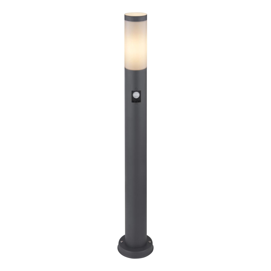Globo - Candeeiro exterior com sensor 1xE27/15W/230V IP44 80 cm antracite