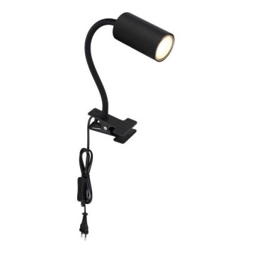 Globo - Candeeiro flexível com clipe 1xGU10/25W/230V preto