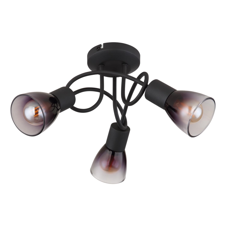 Globo - Candeeiro integrado 3xE14/25W/230V preto