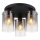 Globo - Candeeiro integrado 3xE27/40W/230V diâmetro 40,5 cm preto