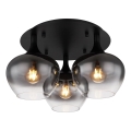 Globo - Candeeiro integrado 3xE27/40W/230V diâmetro 45 cm preto