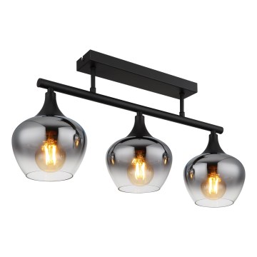 Globo - Candeeiro integrado 3xE27/40W/230V preto