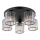 Globo - Candeeiro integrado 5xE27/60W/230V diâmetro 46,5 cm preto