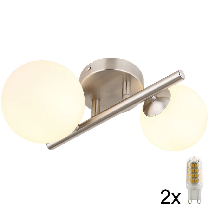 Globo - Candeeiro  integrado LED 2xG9/3W/230V cromado mate