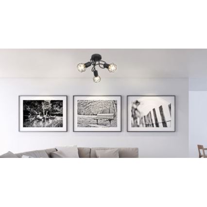 Globo - Candeeiro  integrado LED 3xE14/6W/230V preto