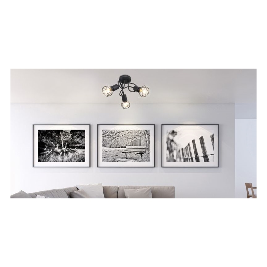 Globo - Candeeiro  integrado LED 3xE14/6W/230V preto