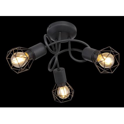 Globo - Candeeiro  integrado LED 3xE14/6W/230V preto