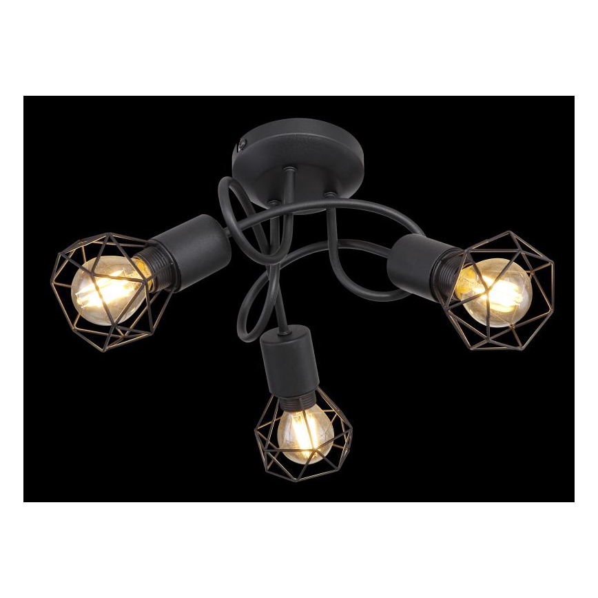 Globo - Candeeiro  integrado LED 3xE14/6W/230V preto