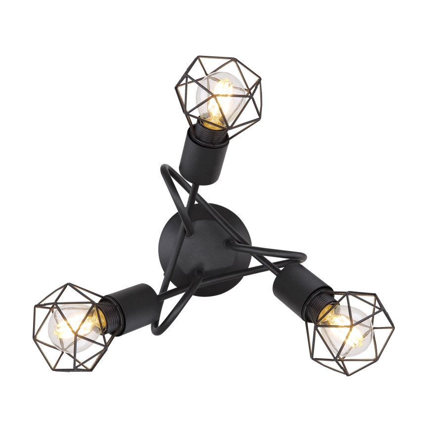 Globo - Candeeiro  integrado LED 3xE14/6W/230V preto