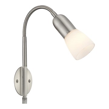 Globo - Candeeiro pequeno flexível 1xE14/40W/230V cromado mate