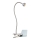 Globo - Candeeiro pequeno flexível LED com clipe LED/3W/230V cromado mate