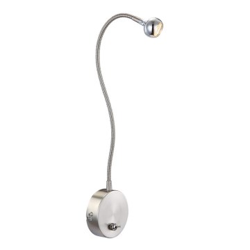 Globo - Candeeiro pequeno LED flexível LED/3W/230V cromado brilhante