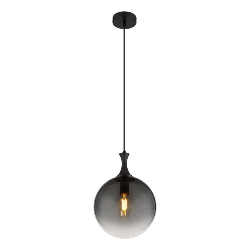Globo - Candeeiro suspenso 1xE27/10W/230V diâmetro 25 cm preto