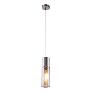 Globo - Candeeiro suspenso 1xE27/25W/230V diâmetro 10,5 cm cromado mate