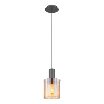 Globo - Candeeiro suspenso 1xE27/40W/230V diâmetro 18 cm castanho