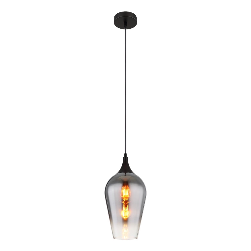 Globo - Candeeiro suspenso 1xE27/60W/230V diâmetro 18 cm preto