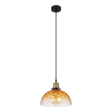 Globo - Candeeiro suspenso 1xE27/60W/230V diâmetro 25 cm laranja