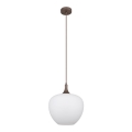 Globo - Candeeiro suspenso 1xE27/60W/230V diâmetro 29 cm branco/castanho