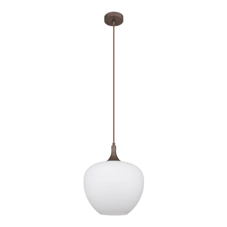 Globo - Candeeiro suspenso 1xE27/60W/230V diâmetro 29 cm branco/castanho