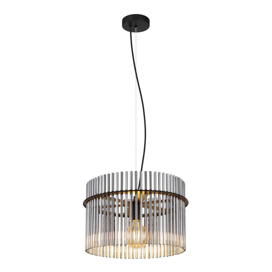 Globo - Candeeiro suspenso 1xE27/60W/230V diâmetro 40 cm preto