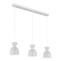 Globo - Candeeiro suspenso 3xE14/40W/230V branco