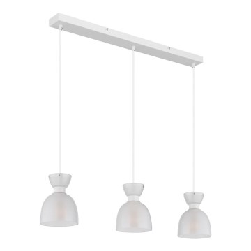 Globo - Candeeiro suspenso 3xE14/40W/230V branco