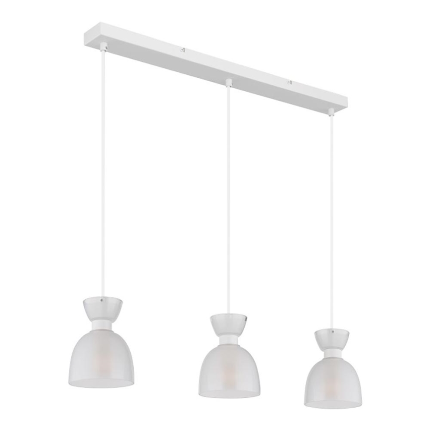 Globo - Candeeiro suspenso 3xE14/40W/230V branco