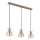 Globo - Candeeiro suspenso 3xE14/40W/230V castanho/fumado