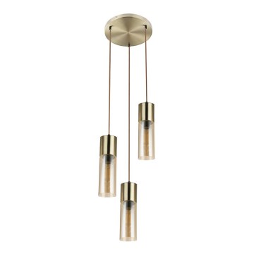Globo - Candeeiro suspenso 3xE27/25W/230V diâmetro 30 cm latão