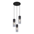Globo - Candeeiro suspenso 3xE27/25W/230V diâmetro 30 cm preto