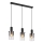 Globo - Candeeiro suspenso 3xE27/40W/230V preto