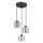 Globo - Candeeiro suspenso 3xE27/60W/230V cromado brilhante diâmetro 33 cm