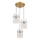 Globo - Candeeiro suspenso 3xE27/60W/230V diâmetro 47 cm dourado
