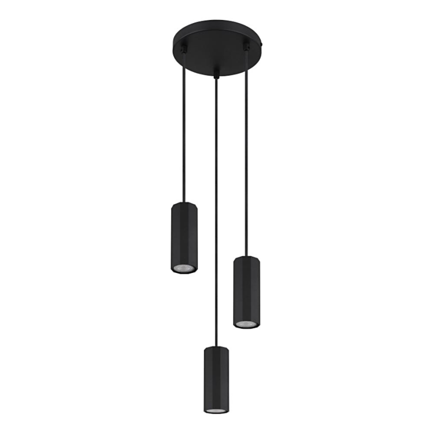 Globo - Candeeiro suspenso 3xGU10/25W/230V preto