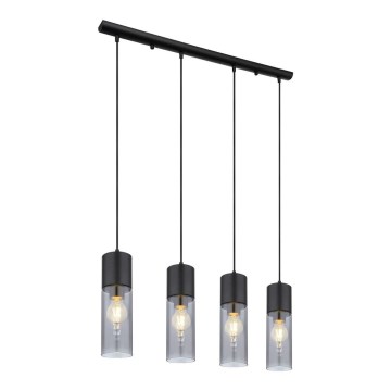 Globo - Candeeiro suspenso 4xE27/25W/230V preto