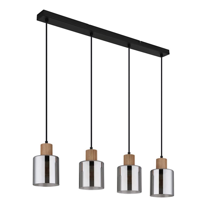 Globo - Candeeiro suspenso 4xE27/25W/230V preto