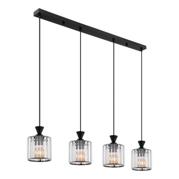 Globo - Candeeiro suspenso 4xE27/60W/230V preto