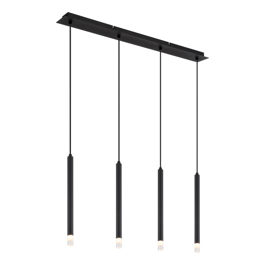 Globo - Candeeiro suspenso 4xG9/4W/230V preto