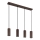 Globo - Candeeiro suspenso 4xGU10/25W/230V castanho