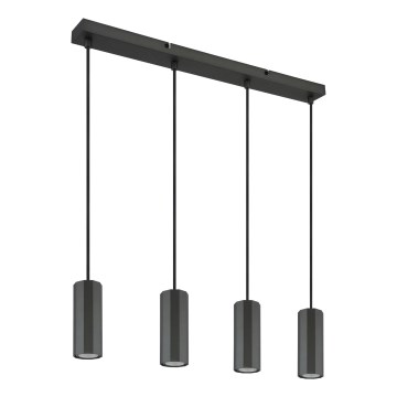 Globo - Candeeiro suspenso 4xGU10/25W/230V preto