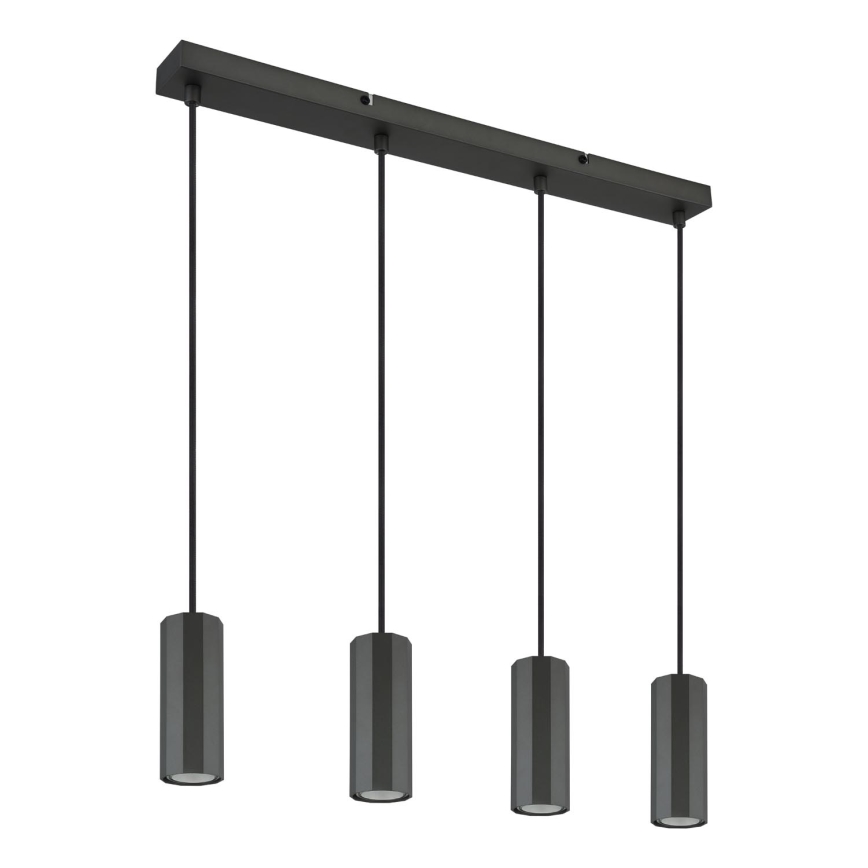 Globo - Candeeiro suspenso 4xGU10/25W/230V preto