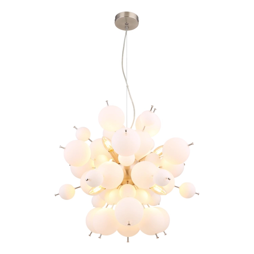 Globo - Candeeiro suspenso 6xE14/25W/230V diâmetro 55 cm branco