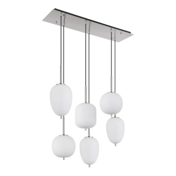 Globo - Candeeiro suspenso 6xE14/40W/230V cromado brilhante